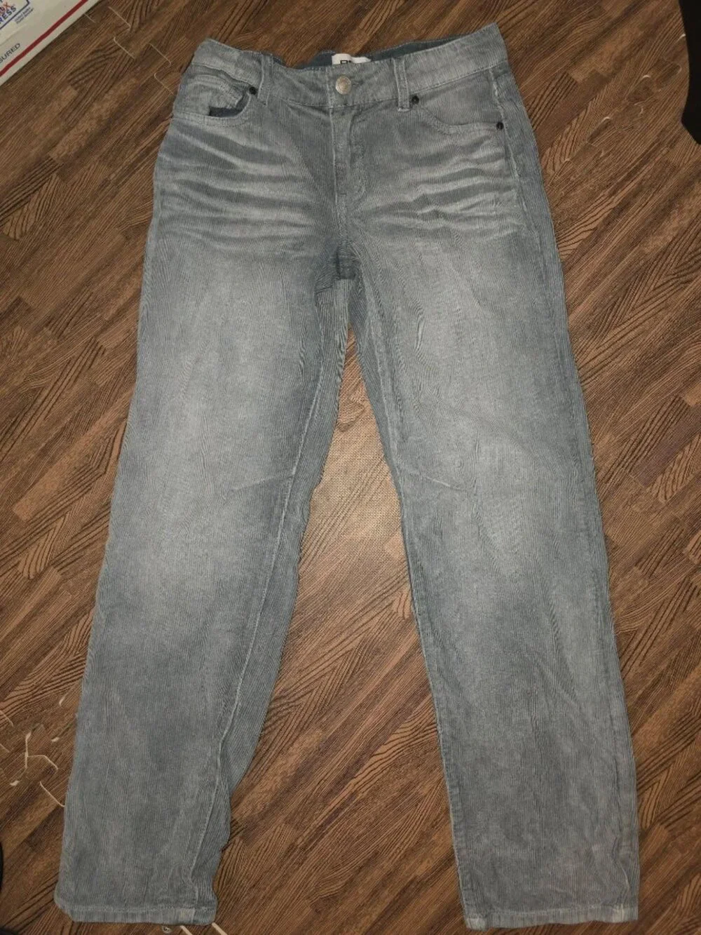 RSQ Boys Gray Corduroy Pants Size 12 100% Cotton Casual Straight Leg